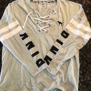 Pink Brand size small tie neck sweat shirt